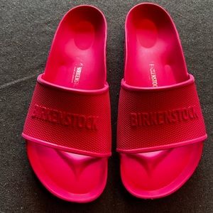 Women’s Birkenstock hot pink slides